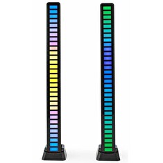 NEDIS LED herní světlo/ napájení z baterie/ pro notebook/ stolní provedení/ RGB/ USB-A/ černé