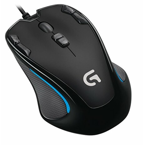 Logitech myš G300s Gaming Mouse, 2500 dpi, laserová, 9 prog. tlačítek, USB